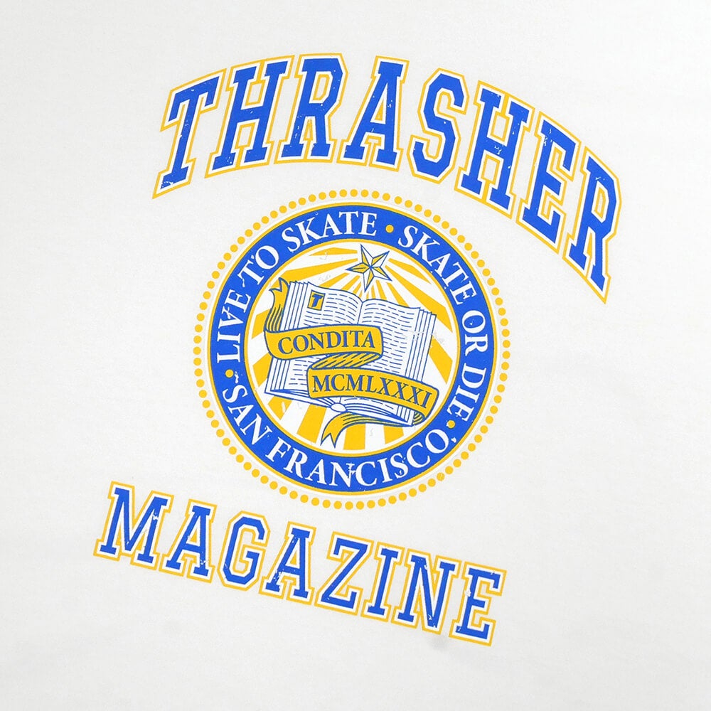 THRASHER T-SHIRT スラッシャー Tシャツ DROPOUT WHITE（US企画） スケートボード スケボー 1