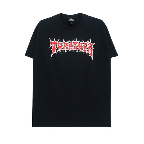 THRASHER T-SHIRT スラッシャー Tシャツ SPIKEY BLACK（US企画） スケートボード スケボー 