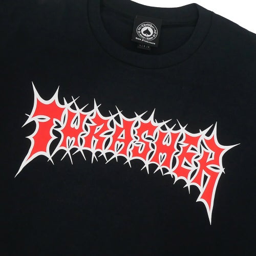 THRASHER T-SHIRT スラッシャー Tシャツ SPIKEY BLACK（US企画） スケートボード スケボー 1