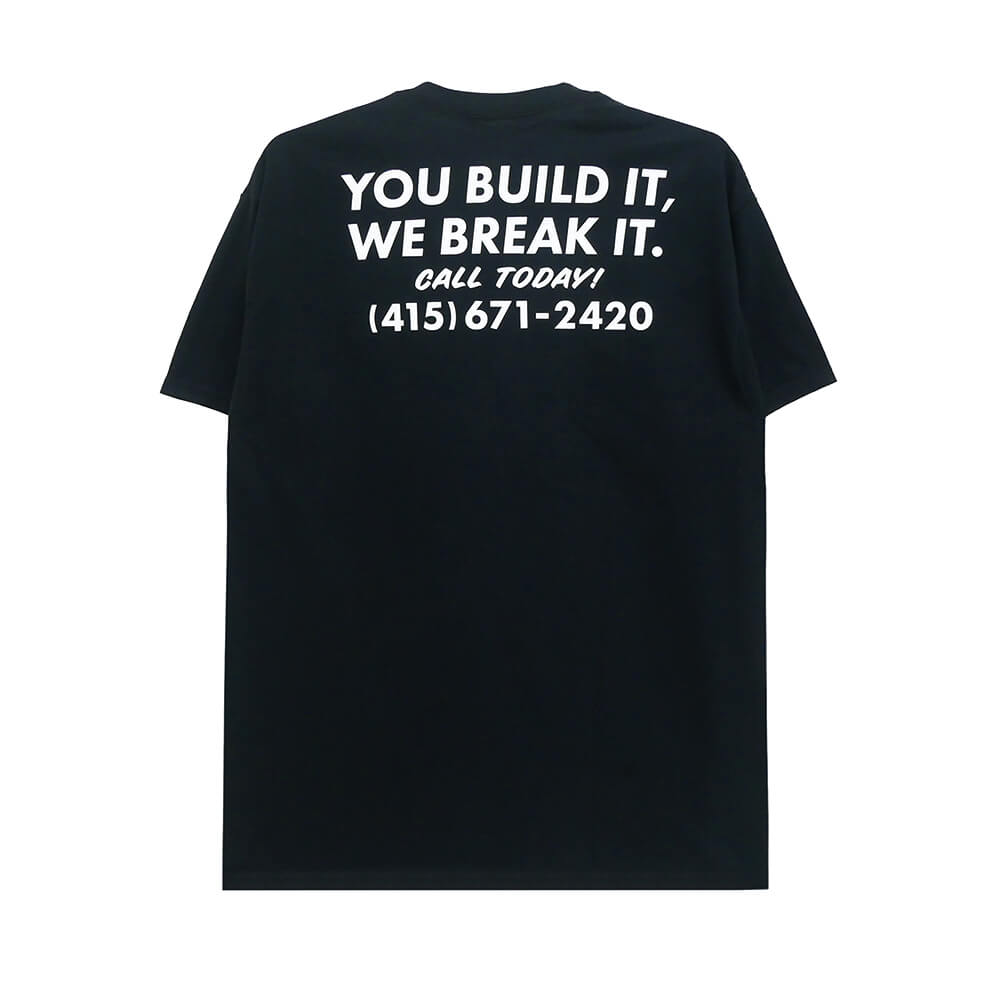 THRASHER T-SHIRT スラッシャー Tシャツ DESTRUCTION BLACK（US企画） スケートボード スケボー 