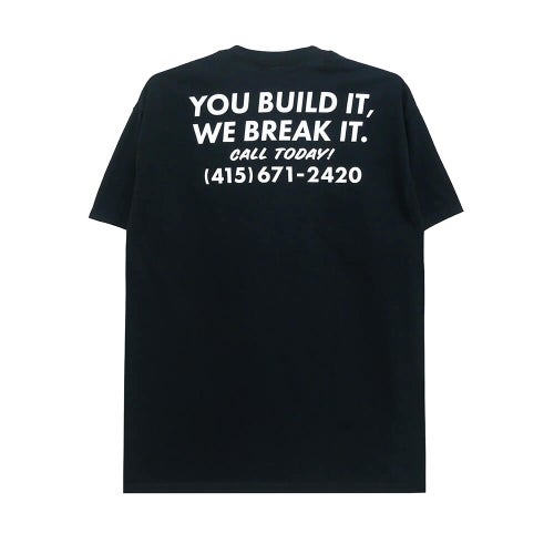 THRASHER T-SHIRT スラッシャー Tシャツ DESTRUCTION BLACK（US企画） スケートボード スケボー 