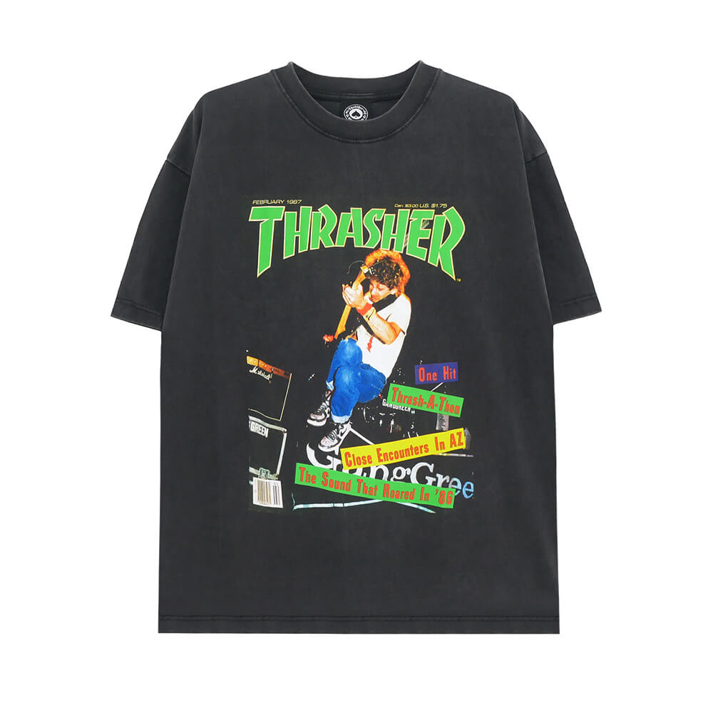 THRASHER T-SHIRT スラッシャー Tシャツ FEBRUARY 1987 VINTAGE BLACK（US企画） スケートボード スケボー 