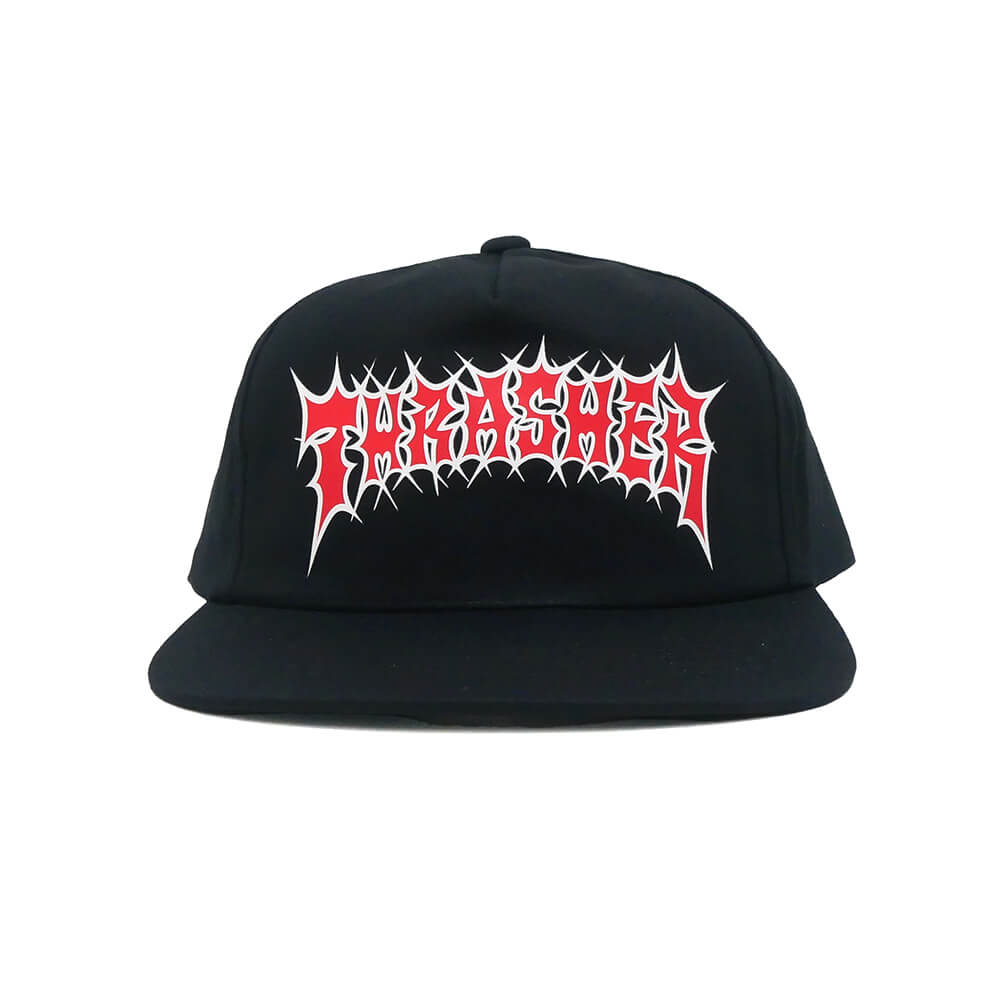 THRASHER CAP スラッシャー キャップ SPIKEY SNAPBACK BLACK（US企画） スケートボード スケボー 1