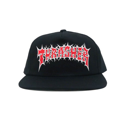 THRASHER CAP スラッシャー キャップ SPIKEY SNAPBACK BLACK（US企画） スケートボード スケボー 1