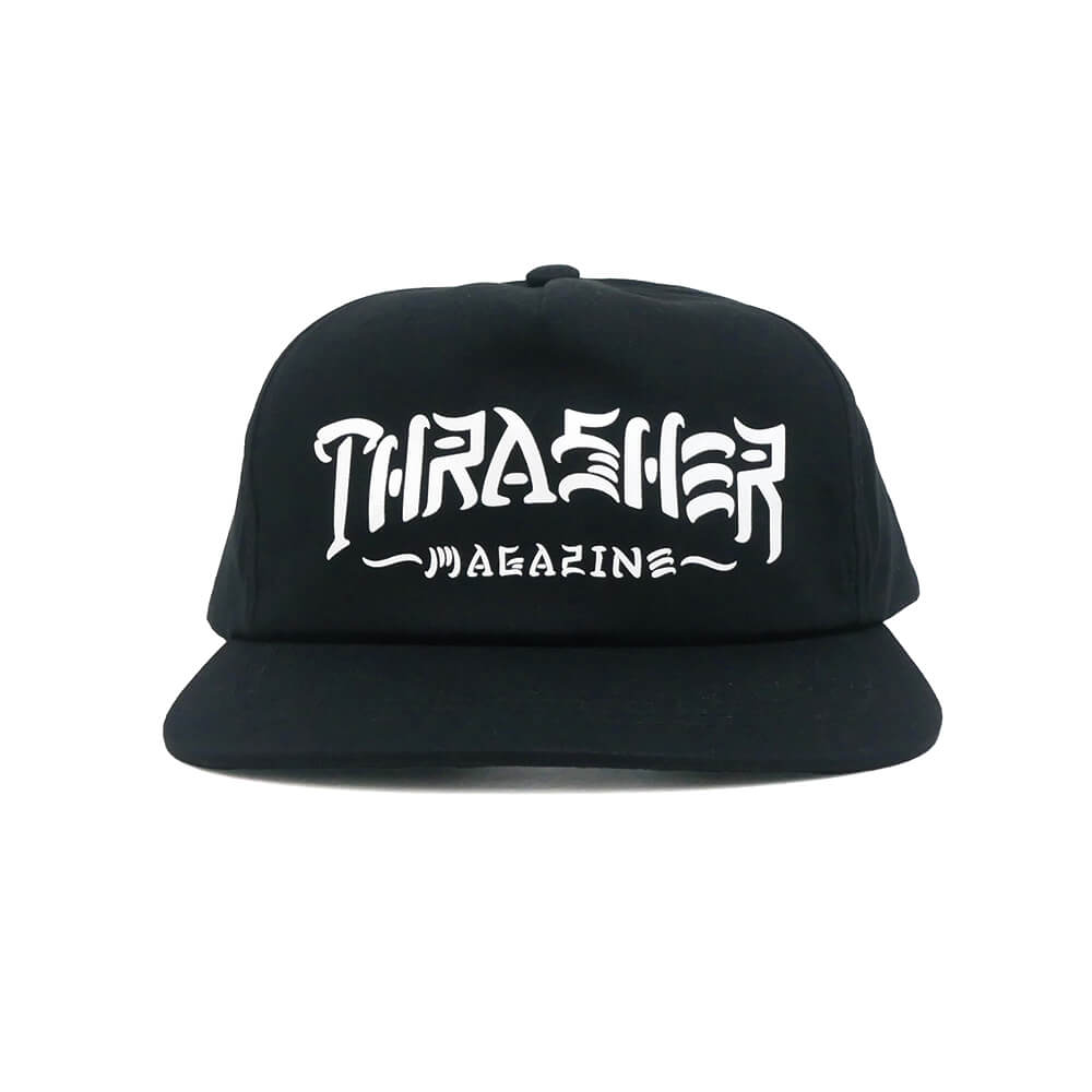 THRASHER CAP スラッシャー キャップ THRASH & DESTROY SNAPBACK BLACK（US企画） スケートボード スケボー 1