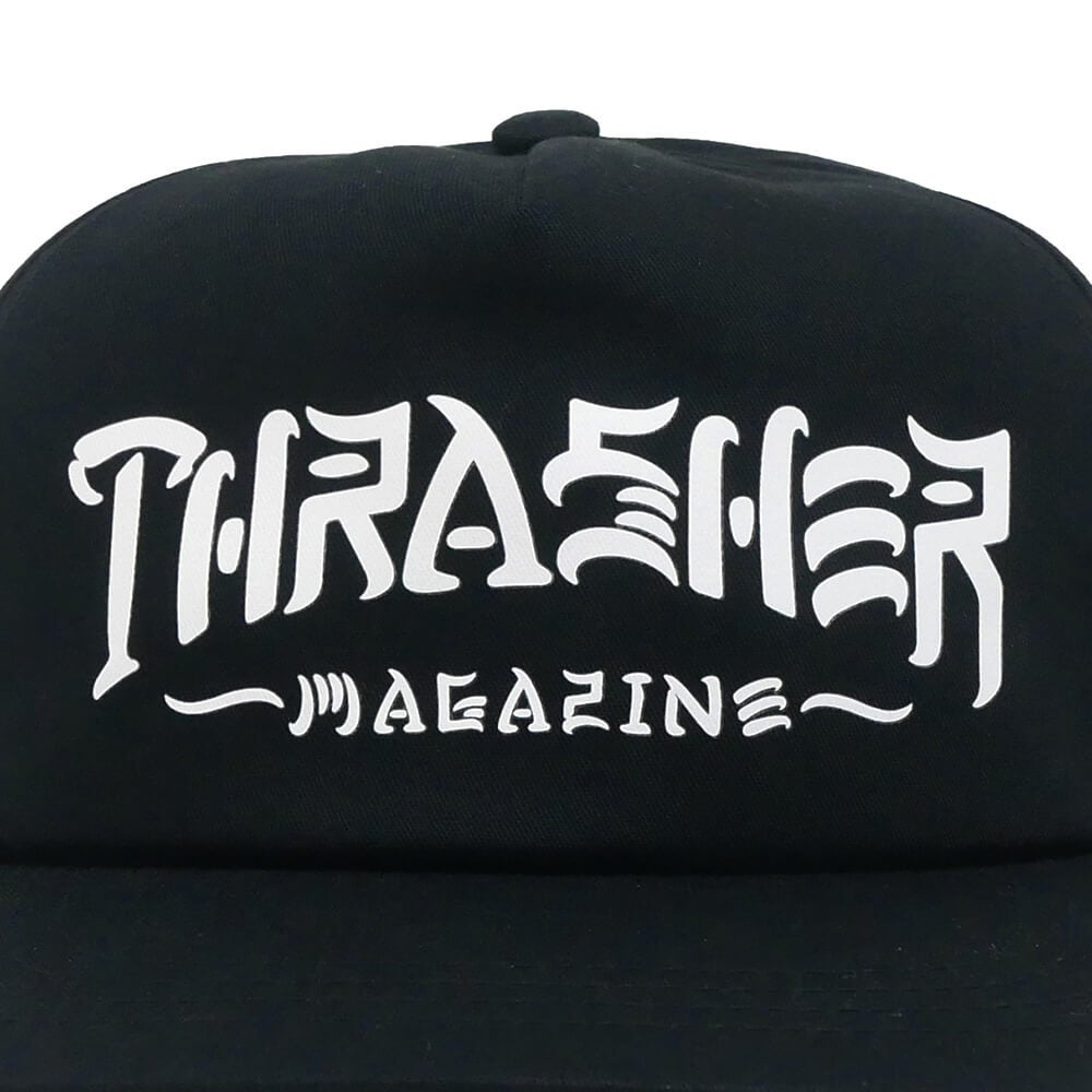 THRASHER CAP スラッシャー キャップ THRASH & DESTROY SNAPBACK BLACK（US企画） スケートボード スケボー 4