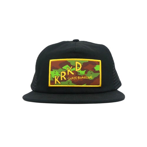 KROOKED MESHCAP クルキッド メッシュキャップ CAMO SNAPBACK MESH BLACK スケートボード スケボー 1