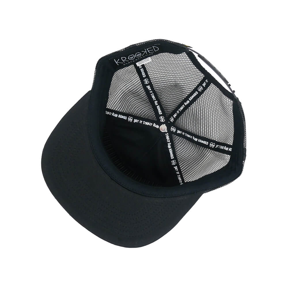 KROOKED MESHCAP クルキッド メッシュキャップ CAMO SNAPBACK MESH BLACK スケートボード スケボー 3