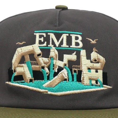 REAL CAP リアル キャップ EMB SNAPBACK CHARCOAL/TAN スケートボード スケボー 4
