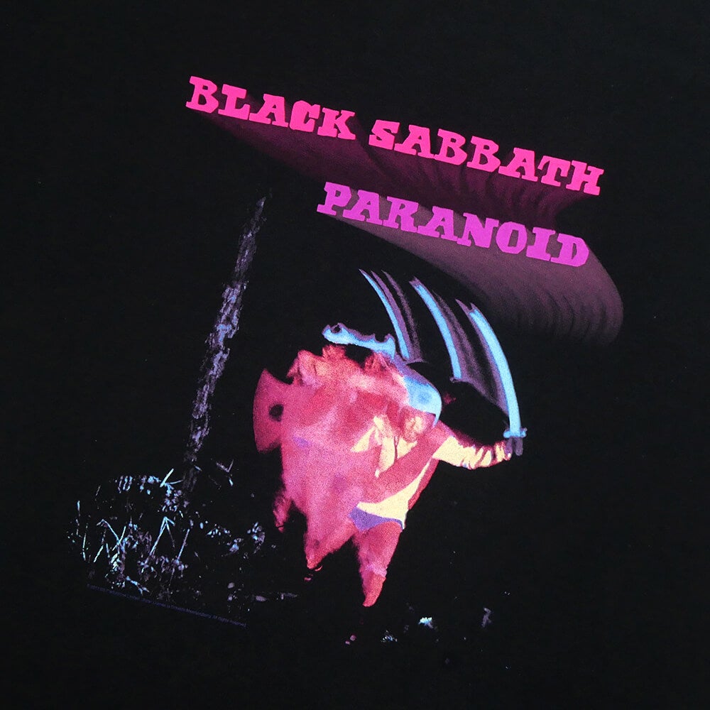 OJ WHEEL T-SHIRT オージェー ウィール Tシャツ BLACK SABBATH PARANOID MOTION TRAILS BLACK スケートボード スケボー 1
