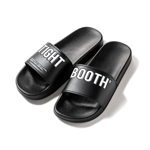 TIGHTBOOTH（TBPR）SANDAL タイトブース サンダル BIG LABEL SLIDE SANDAL BLACK スケートボード スケボー 2