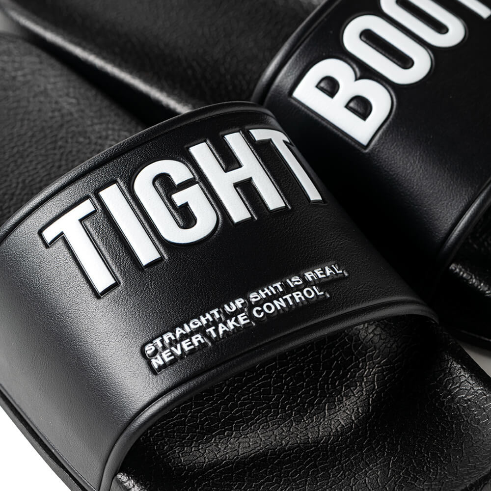 TIGHTBOOTH（TBPR）SANDAL タイトブース サンダル BIG LABEL SLIDE SANDAL BLACK スケートボード スケボー 7