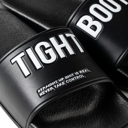 TIGHTBOOTH（TBPR）SANDAL タイトブース サンダル BIG LABEL SLIDE SANDAL BLACK スケートボード スケボー 7