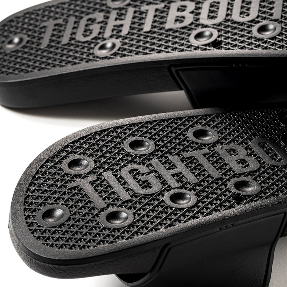 TIGHTBOOTH（TBPR）SANDAL タイトブース サンダル BIG LABEL SLIDE SANDAL BLACK スケートボード スケボー 8
