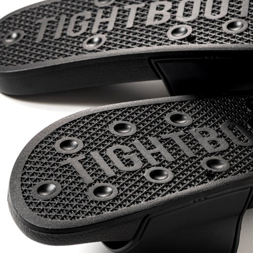 TIGHTBOOTH（TBPR）SANDAL タイトブース サンダル BIG LABEL SLIDE SANDAL BLACK スケートボード スケボー 8