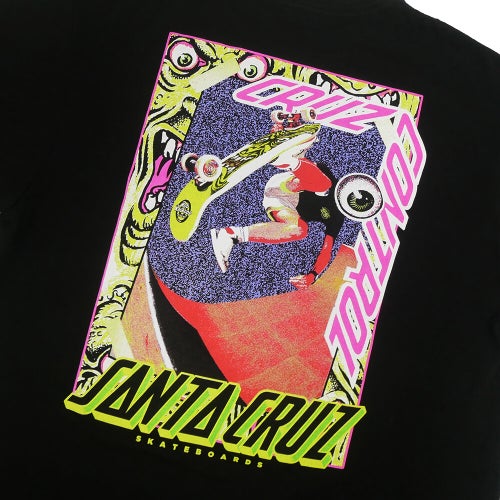 SANTA CRUZ T-SHIRT サンタクルーズ Tシャツ ROSKOPP CRUZ CONTROL BLACK スケートボード スケボー 3