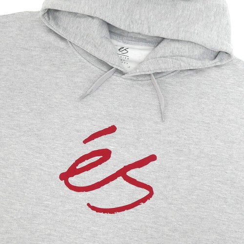 ES HOOD エス パーカー SCRIPT GREY/RED スケートボード スケボー 1