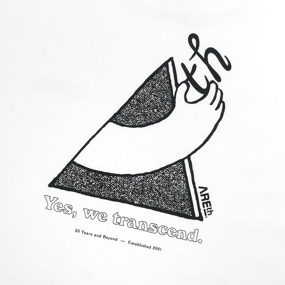 ARETH T-SHIRT アース Tシャツ GOD HAND WHITE スケートボード スケボー 3