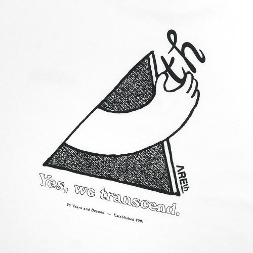 ARETH T-SHIRT アース Tシャツ GOD HAND WHITE スケートボード スケボー 3