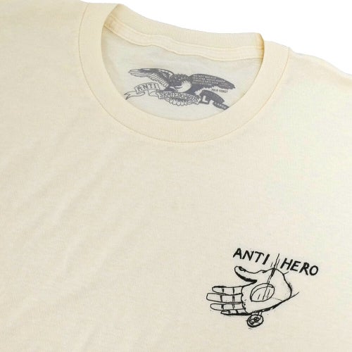 ANTIHERO T-SHIRT アンチヒーロー Tシャツ EXPRESSION HANDS CREAM スケートボード スケボー 1