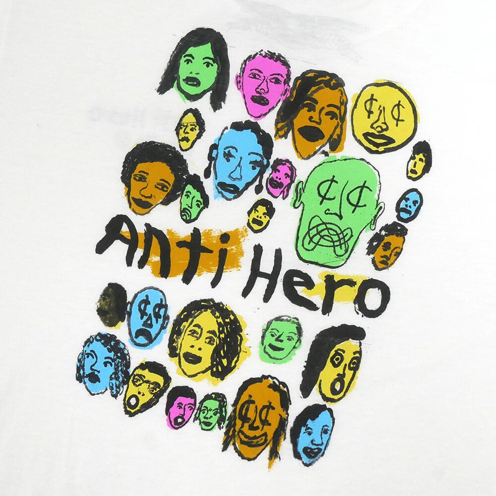 ANTIHERO T-SHIRT アンチヒーロー Tシャツ EXPRESSION BONGO WHITE スケートボード スケボー 3