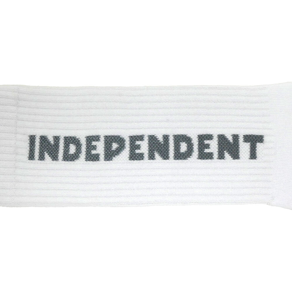  INDEPENDENT SOCKS インディペンデント ソックス 靴下 BASELINE 2 PACK WHITE/ORANGE スケートボード スケボー 4