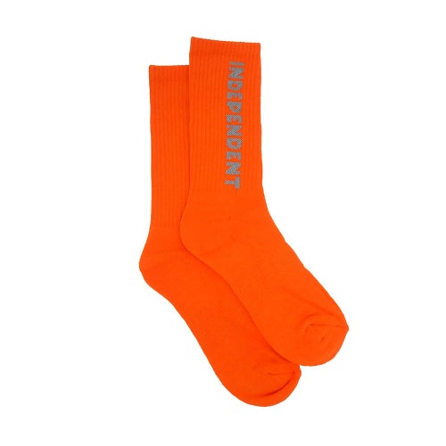  INDEPENDENT SOCKS インディペンデント ソックス 靴下 BASELINE 2 PACK WHITE/ORANGE スケートボード スケボー 8