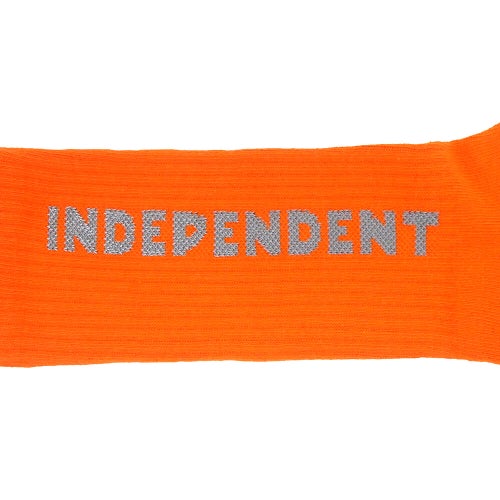  INDEPENDENT SOCKS インディペンデント ソックス 靴下 BASELINE 2 PACK WHITE/ORANGE スケートボード スケボー 9