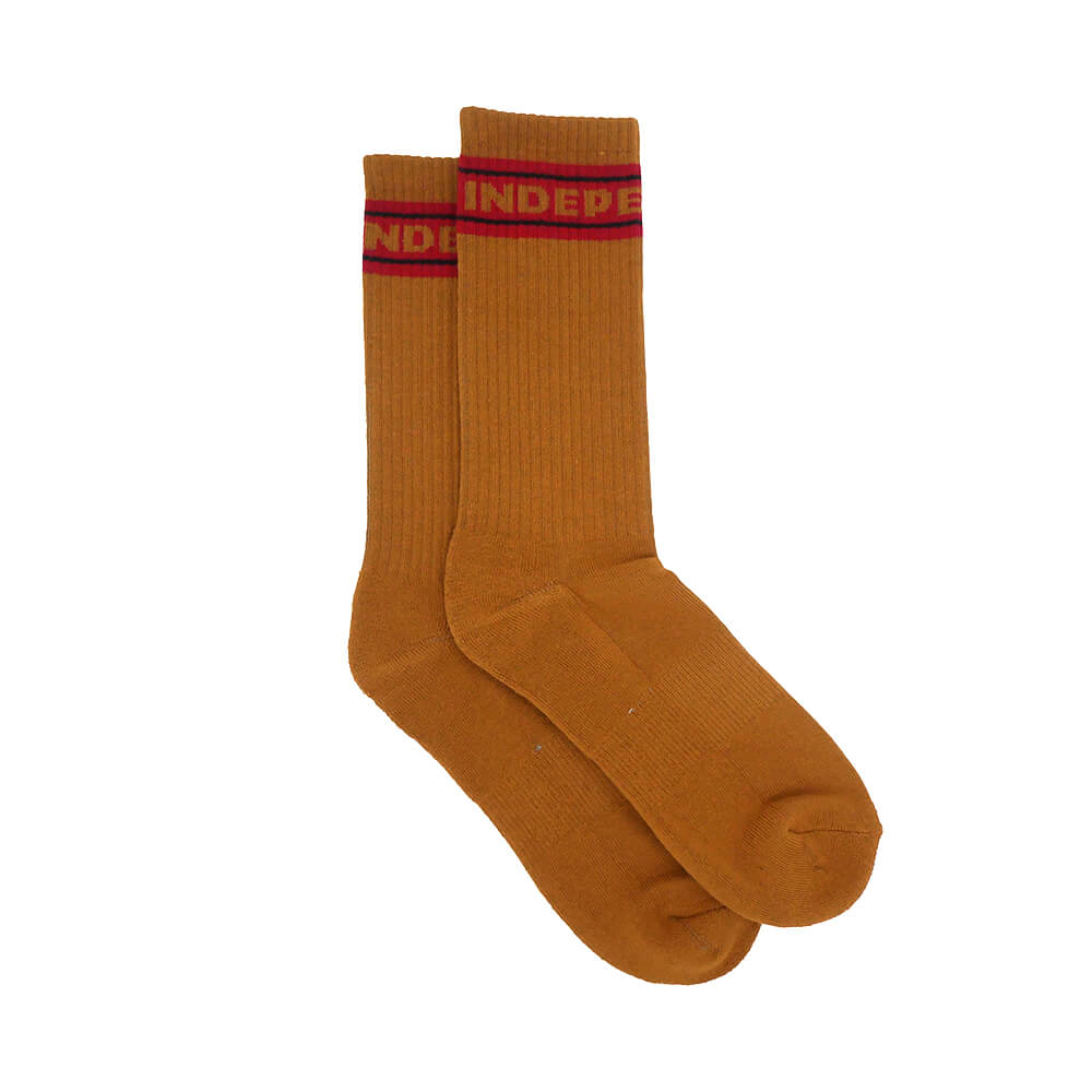 INDEPENDENT SOCKS インディペンデント ソックス 靴下 BAR LOGO 2 PACK SAND/ARMY スケートボード スケボー 3