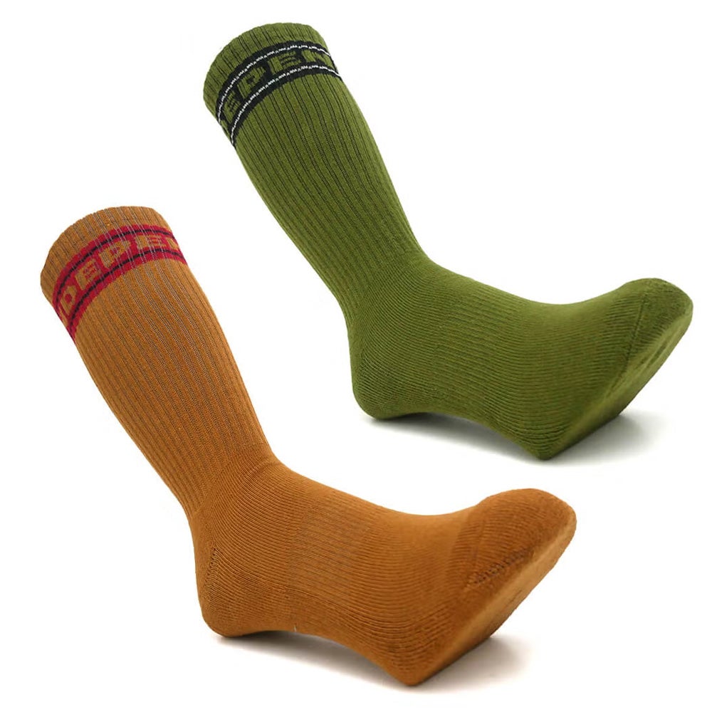 INDEPENDENT SOCKS インディペンデント ソックス 靴下 BAR LOGO 2 PACK SAND/ARMY スケートボード スケボー 11