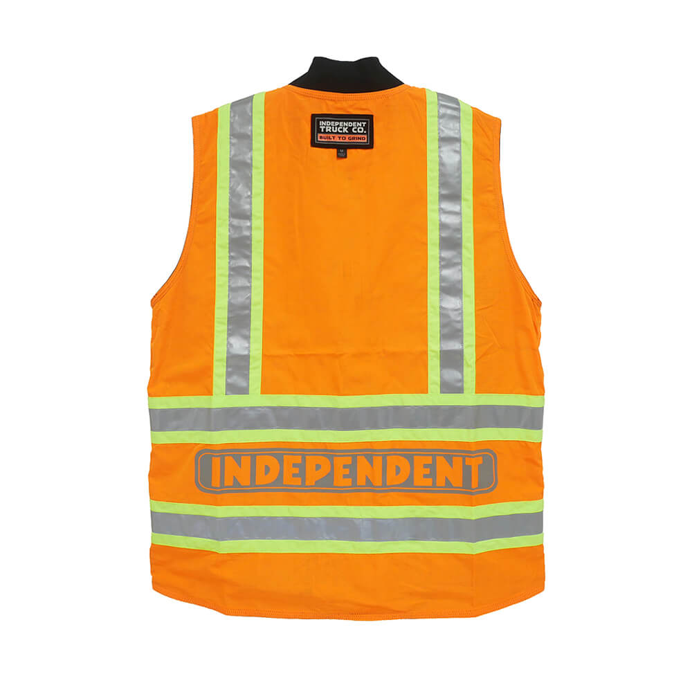  INDEPENDENT JACKET インディペンデント ジャケット BTG WORK REVERSIBLE VEST BLACK/ORANGE スケートボード スケボー 13
