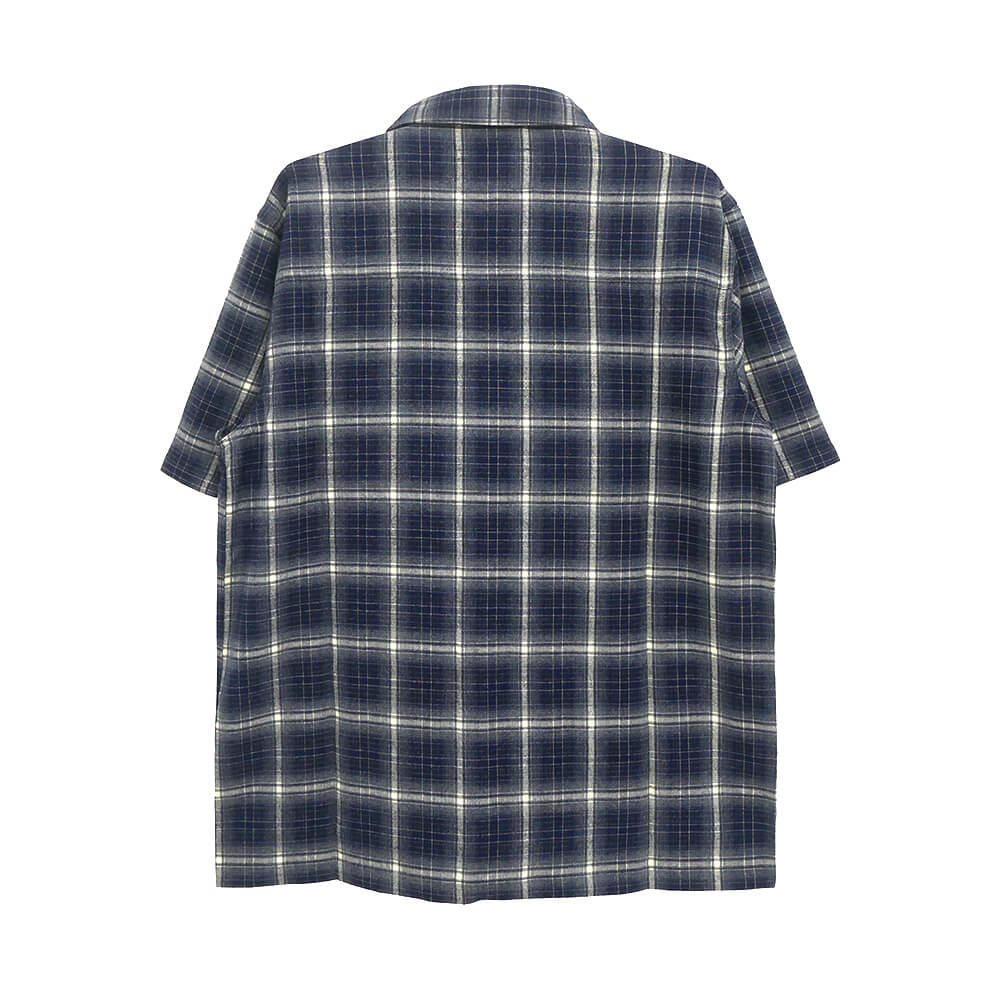 INDEPENDENT SHORT SLEEVE SHIRTS インディペンデント 半袖シャツ BELMONT FLANNEL NAVY/WHITE スケートボード スケボー 4