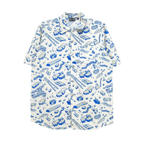  INDEPENDENT SHORT SLEEVE SHIRTS インディペンデント 半袖シャツ UNDER THE BRIDGE CONCRETE/BLUE スケートボード スケボー 