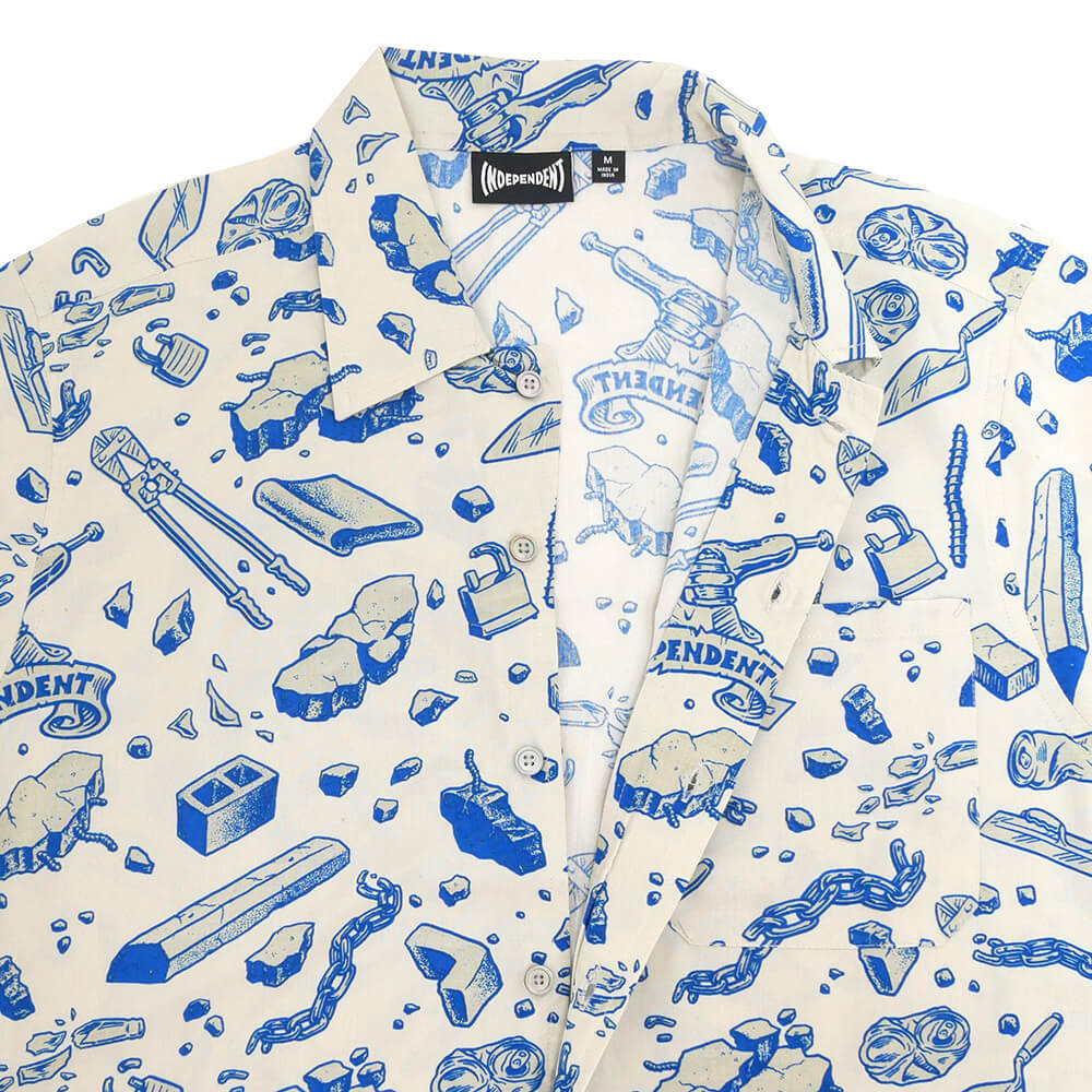  INDEPENDENT SHORT SLEEVE SHIRTS インディペンデント 半袖シャツ UNDER THE BRIDGE CONCRETE/BLUE スケートボード スケボー 3
