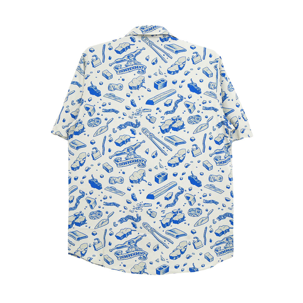  INDEPENDENT SHORT SLEEVE SHIRTS インディペンデント 半袖シャツ UNDER THE BRIDGE CONCRETE/BLUE スケートボード スケボー 5