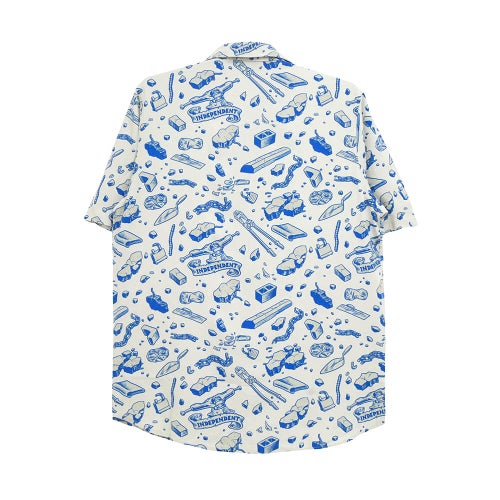  INDEPENDENT SHORT SLEEVE SHIRTS インディペンデント 半袖シャツ UNDER THE BRIDGE CONCRETE/BLUE スケートボード スケボー 5