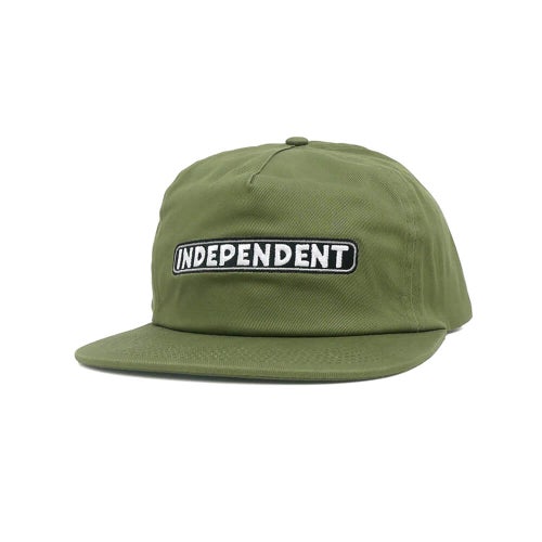  INDEPENDENT CAP インディペンデント キャップ BAR LOGO SNAPBACK ARMY GREEN スケートボード スケボー 