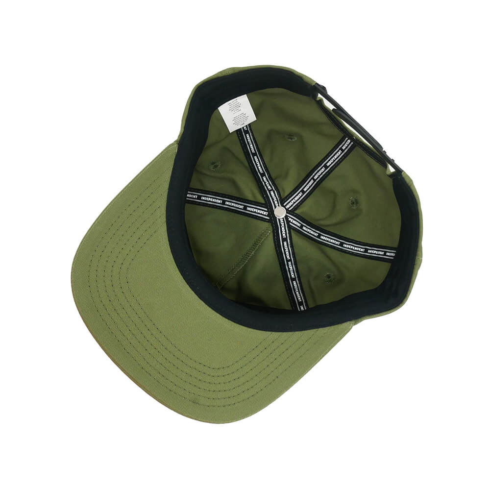  INDEPENDENT CAP インディペンデント キャップ BAR LOGO SNAPBACK ARMY GREEN スケートボード スケボー 3