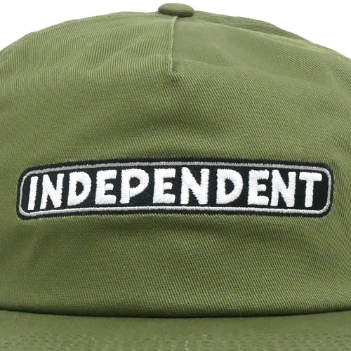  INDEPENDENT CAP インディペンデント キャップ BAR LOGO SNAPBACK ARMY GREEN スケートボード スケボー 4
