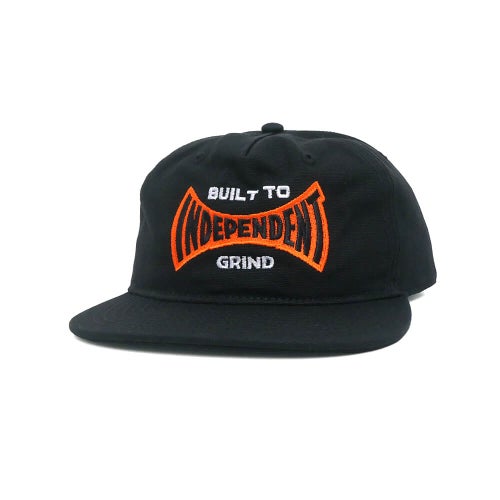 INDEPENDENT CAP インディペンデント キャップ BUILT TO GRIND SPAN SNAPBACK BLACK スケートボード スケボー 