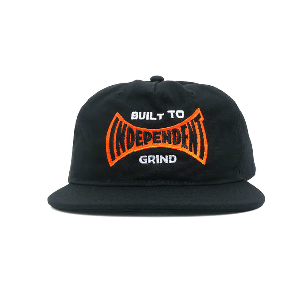  INDEPENDENT CAP インディペンデント キャップ BUILT TO GRIND SPAN SNAPBACK BLACK スケートボード スケボー 1