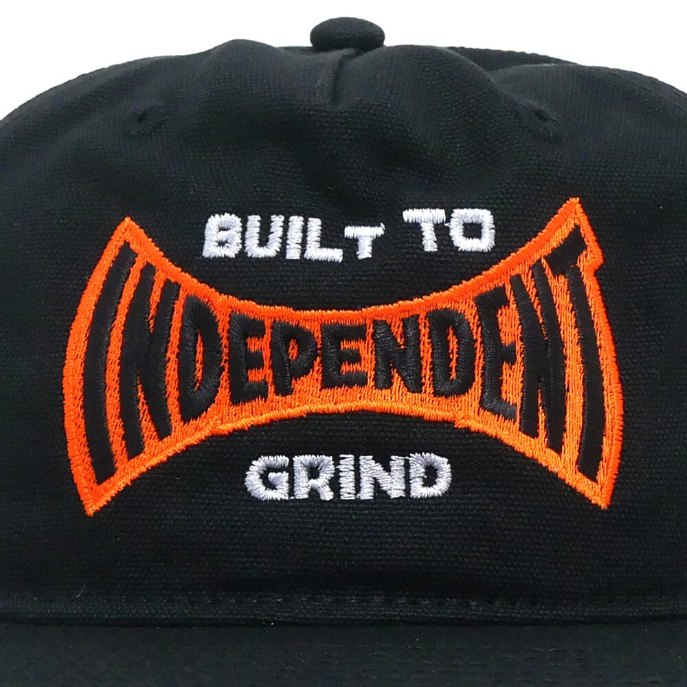  INDEPENDENT CAP インディペンデント キャップ BUILT TO GRIND SPAN SNAPBACK BLACK スケートボード スケボー 5