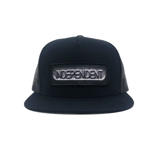 INDEPENDENT MESHCAP インディペンデント メッシュキャップ SAND CAST SNAPBACK MESH BLACK スケートボード スケボー 1
