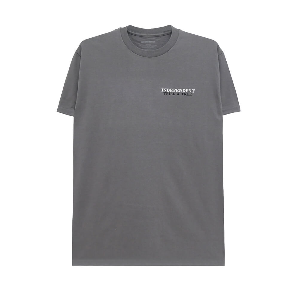  INDEPENDENT T-SHIRT インディペンデント Tシャツ TRIED & TRUE CHARCOAL スケートボード スケボー 1