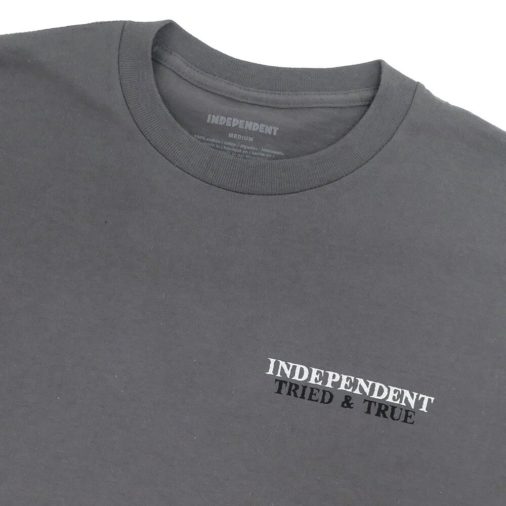  INDEPENDENT T-SHIRT インディペンデント Tシャツ TRIED & TRUE CHARCOAL スケートボード スケボー 2