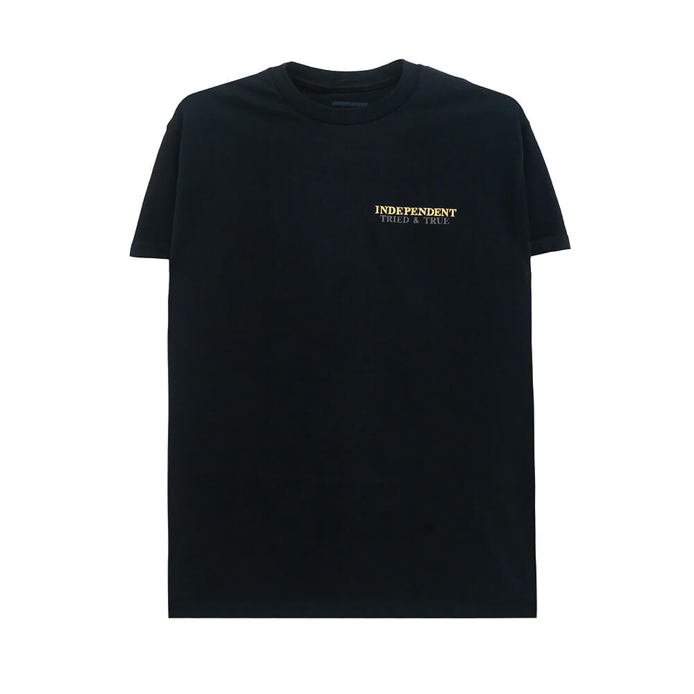 INDEPENDENT T-SHIRT インディペンデント Tシャツ TRIED & TRUE BLACK スケートボード スケボー 1