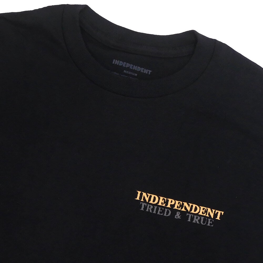INDEPENDENT T-SHIRT インディペンデント Tシャツ TRIED & TRUE BLACK スケートボード スケボー 2