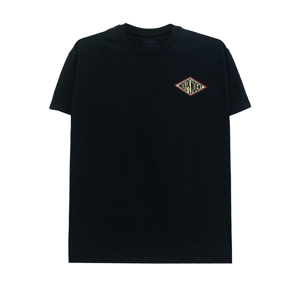  INDEPENDENT T-SHIRT インディペンデント Tシャツ FTR CAP BLACK スケートボード スケボー 1