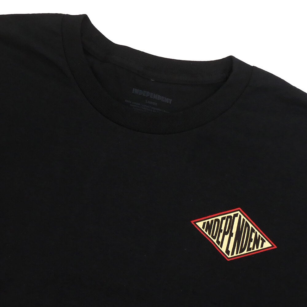  INDEPENDENT T-SHIRT インディペンデント Tシャツ FTR CAP BLACK スケートボード スケボー 2
