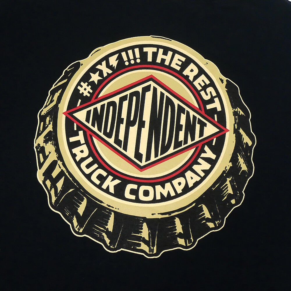  INDEPENDENT T-SHIRT インディペンデント Tシャツ FTR CAP BLACK スケートボード スケボー 3